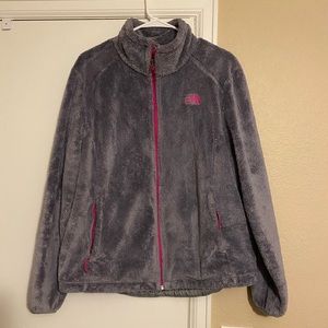 Fuzzy Grey North Face Fleece
